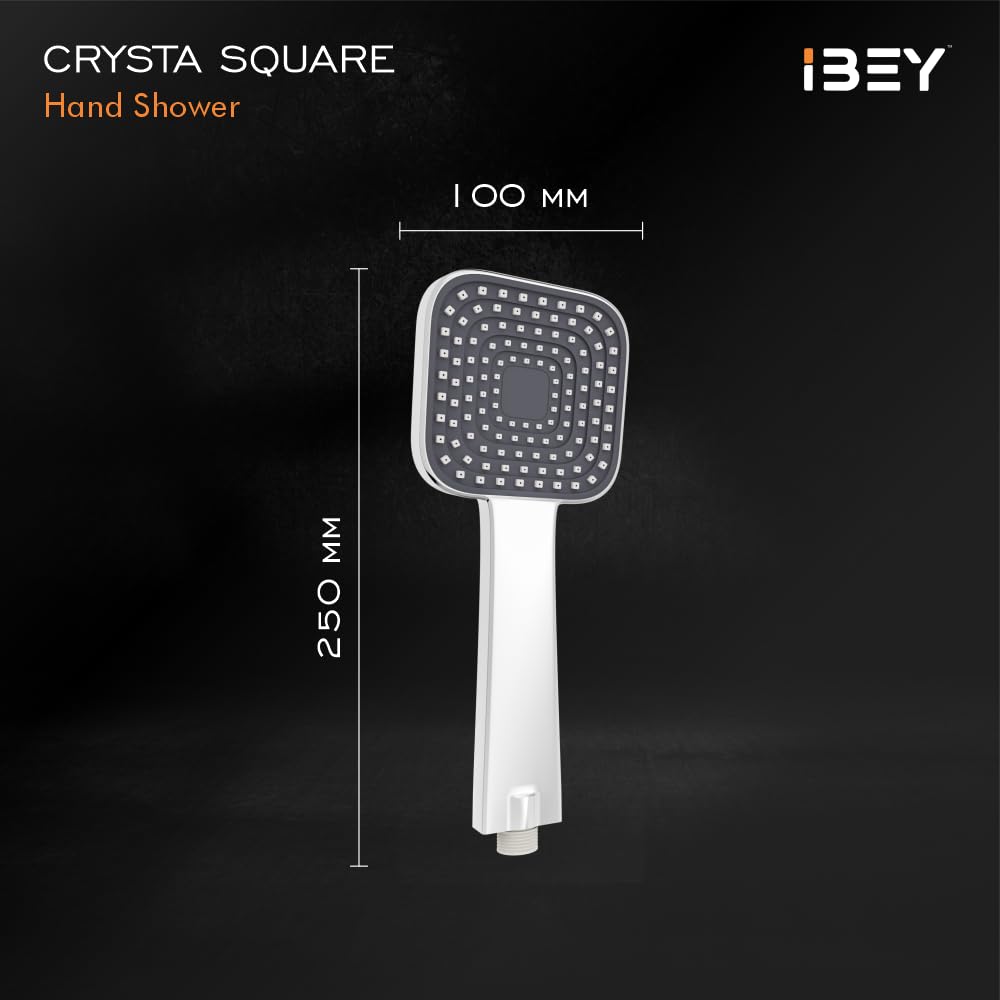 Square Handheld Shower Head Set With Hose And Wall Hook