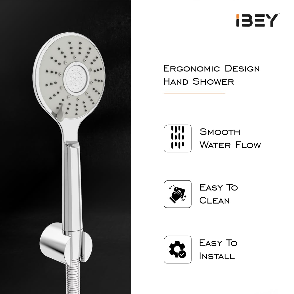 Handheld Shower Head Set With Hose And Wall Hook