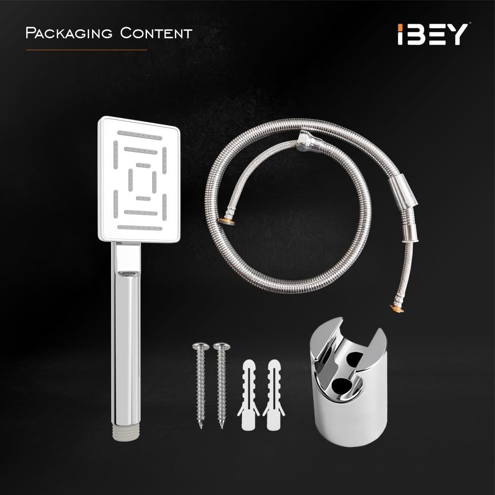 Handheld Shower Head Set With Hose And Wall Mount