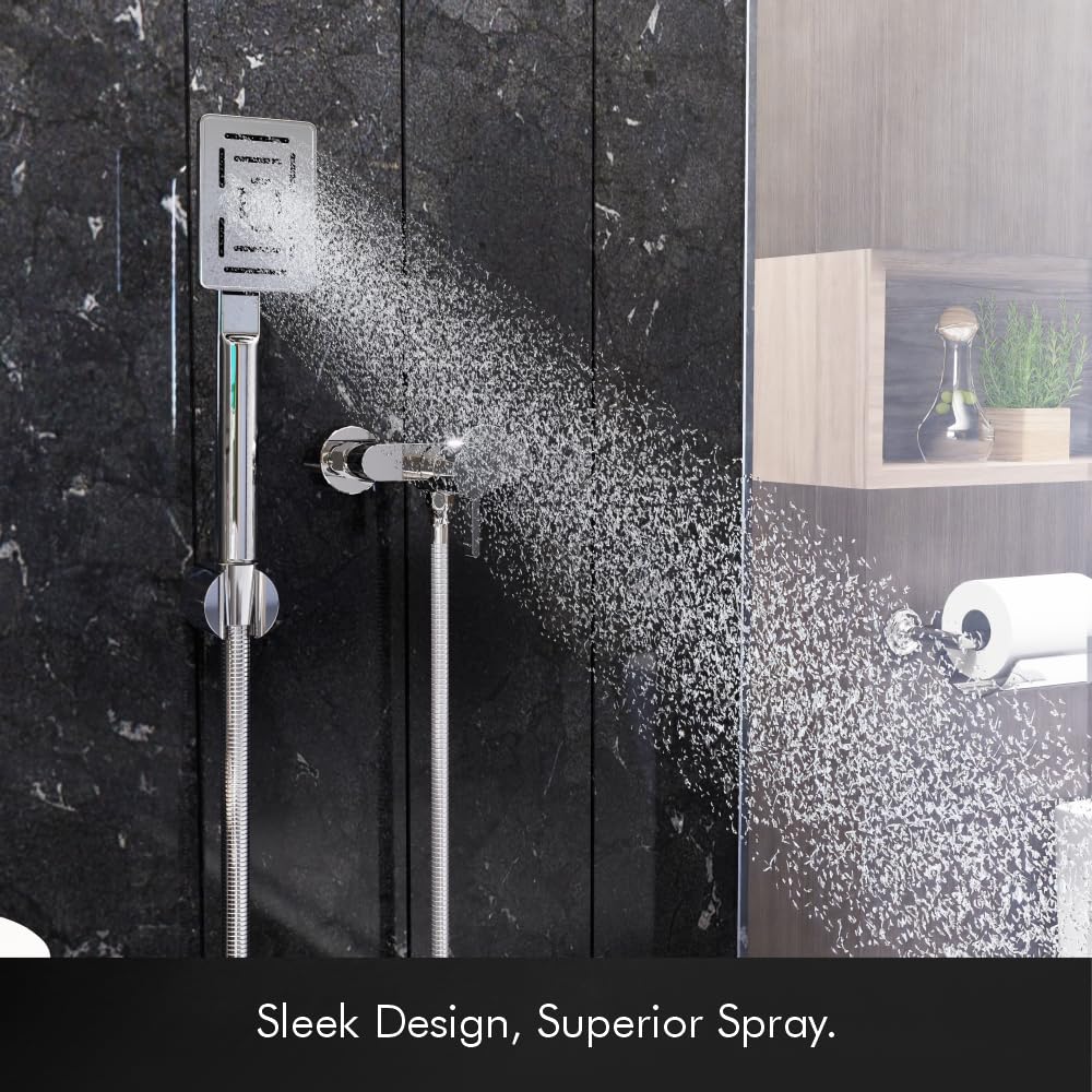 Handheld Shower Head Set With Hose And Wall Mount