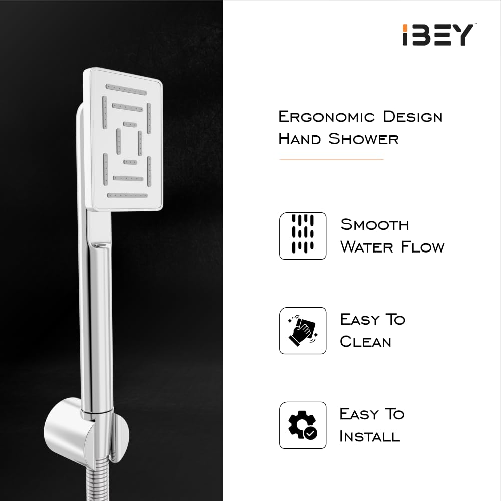 Handheld Shower Head Set With Hose And Wall Mount