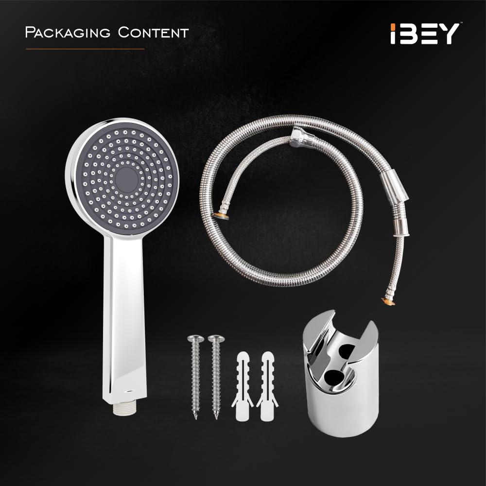 Hand Shower Head Set With Hose And Wall Hook