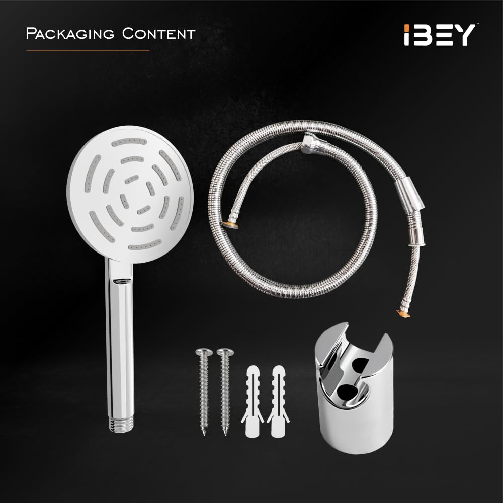 Round Hand Shower Head Set With Wall Mount Holder