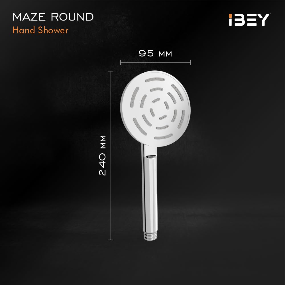 Round Hand Shower Head Set With Wall Mount Holder