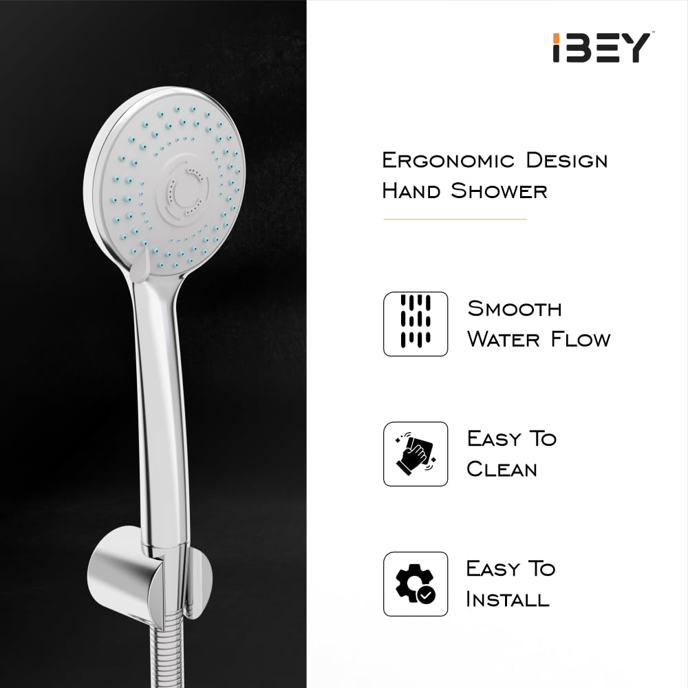 Handheld Shower Head Set With Hose And Wall Mount