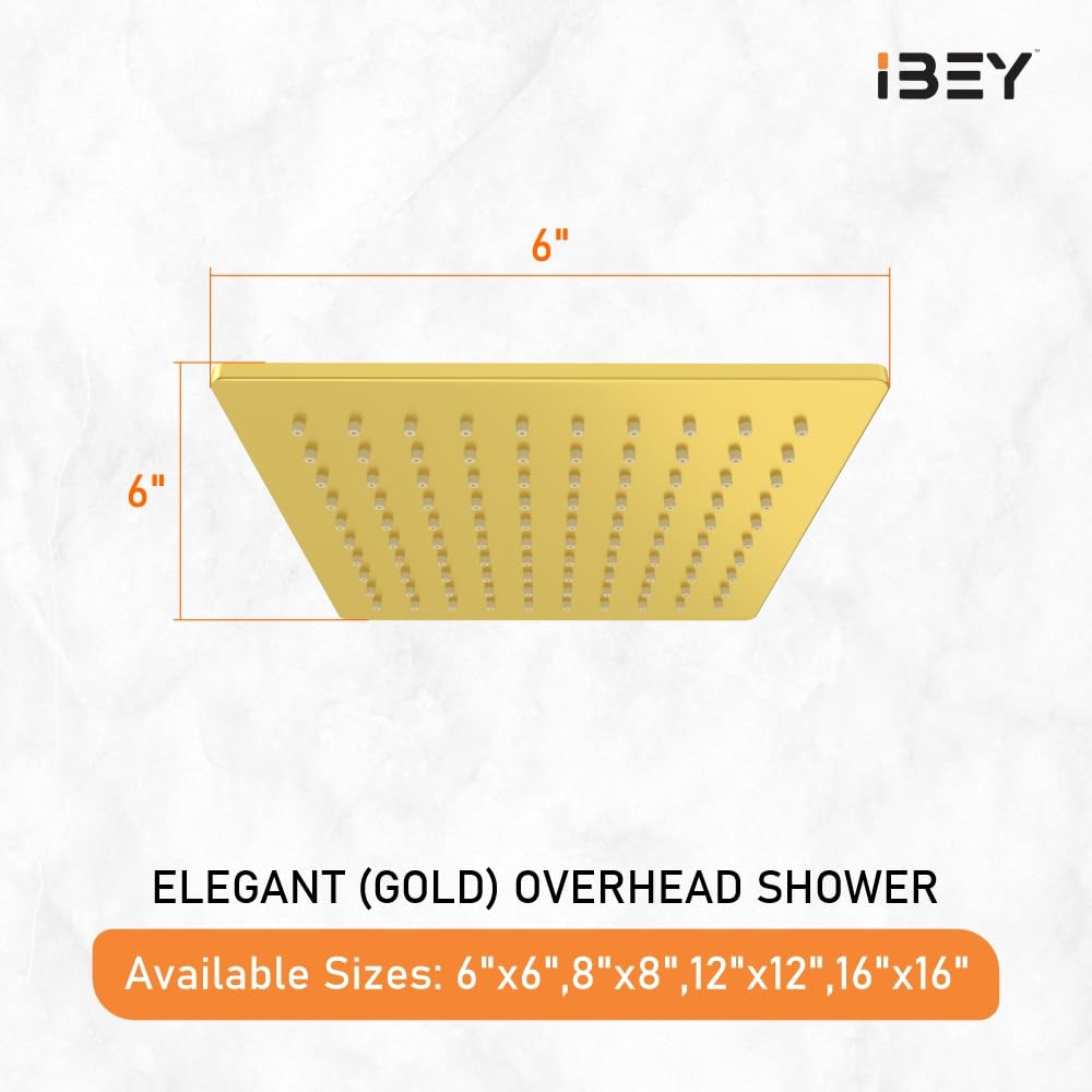 Square Stainless Steel Rainfall Shower Head