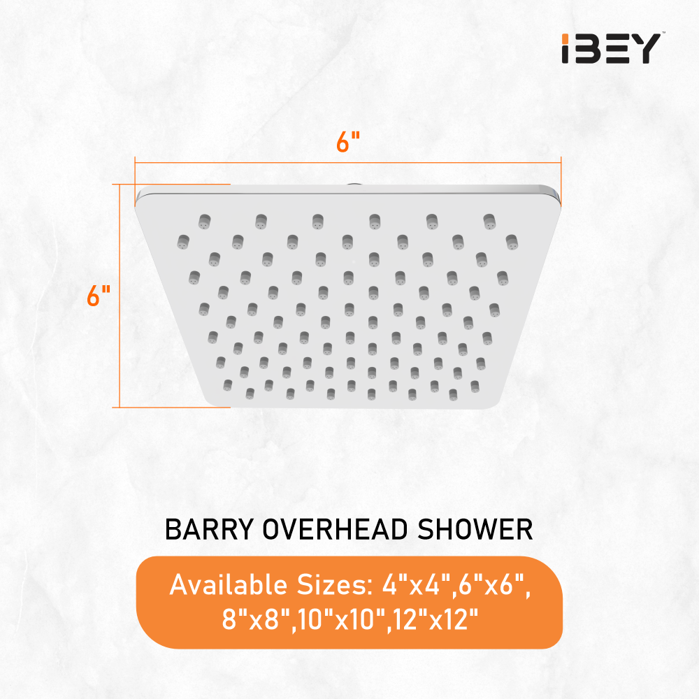 Barry Stainless Steel Rainfall Overhead Shower