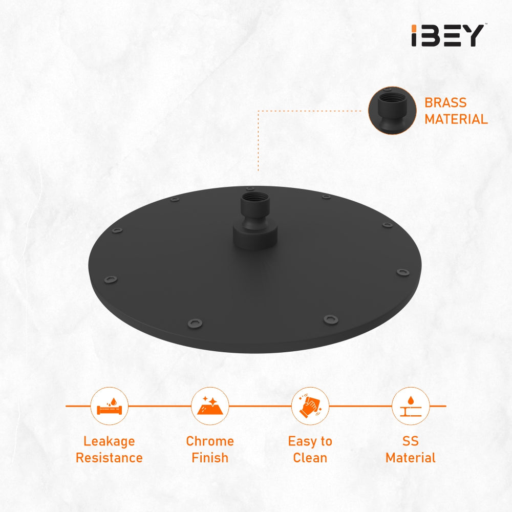 Elegant Round Matte Black Shower Head