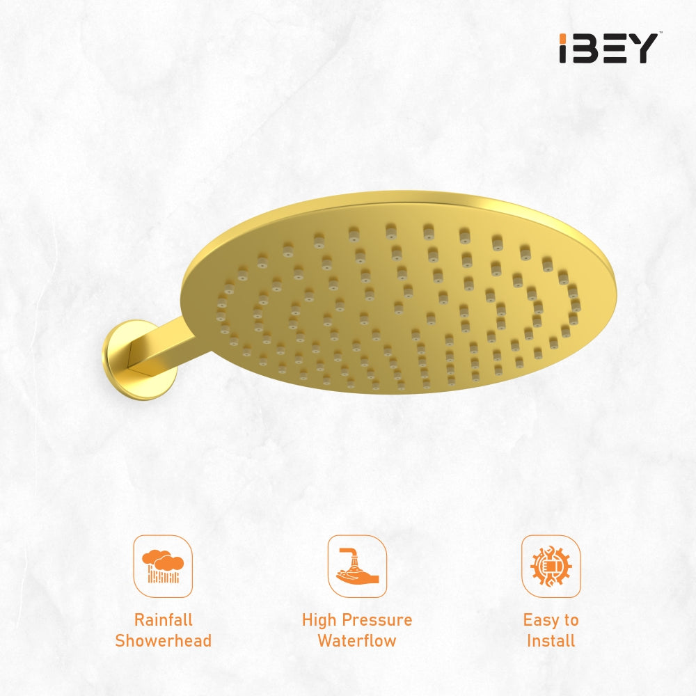 Elegant Round Gold Shower Head