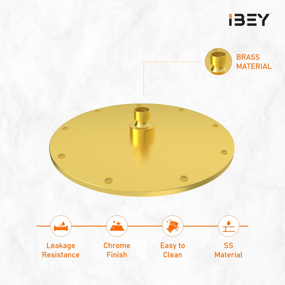 Elegant Round Gold Shower Head