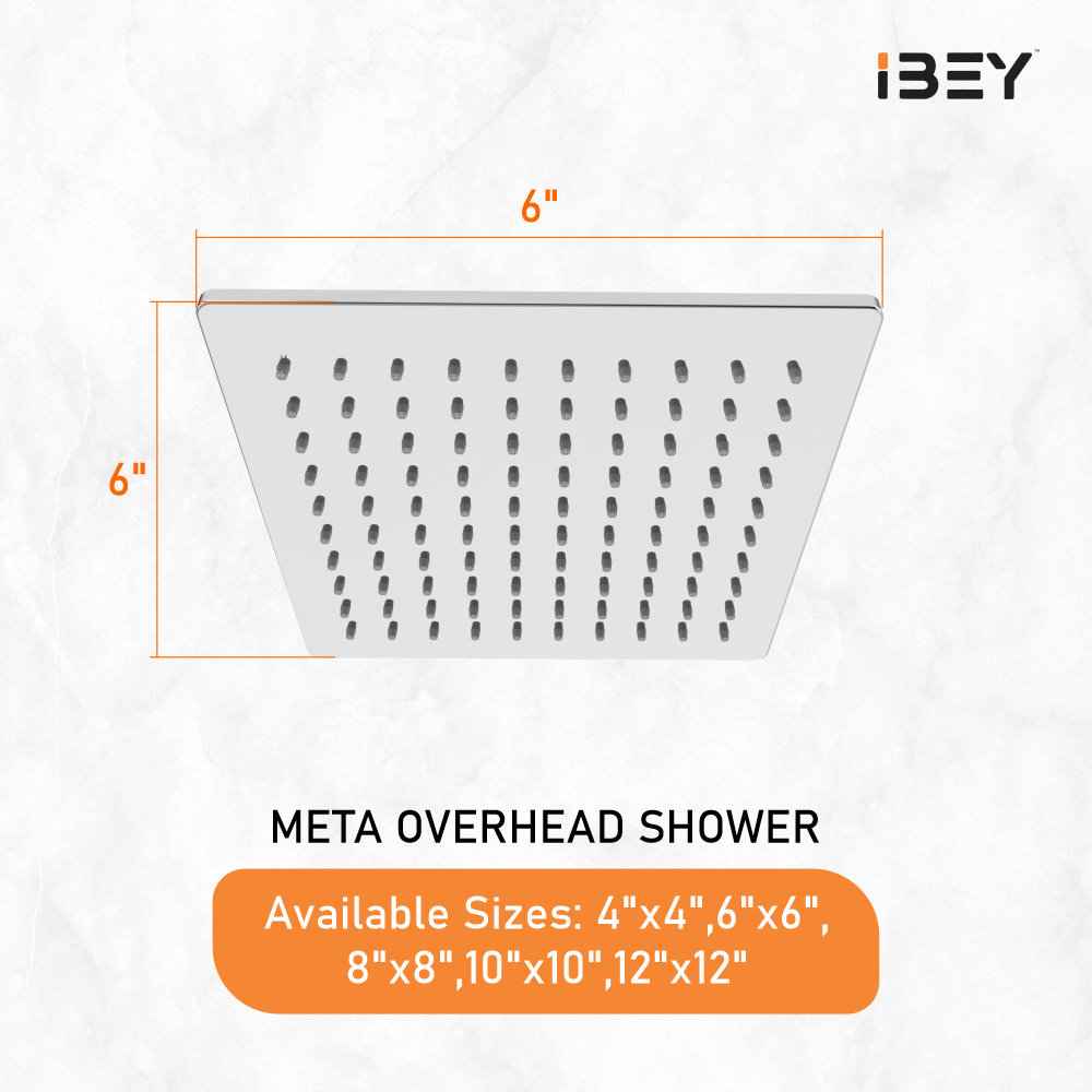 Meta Four Nozzle Stainless Steel Overhead Shower