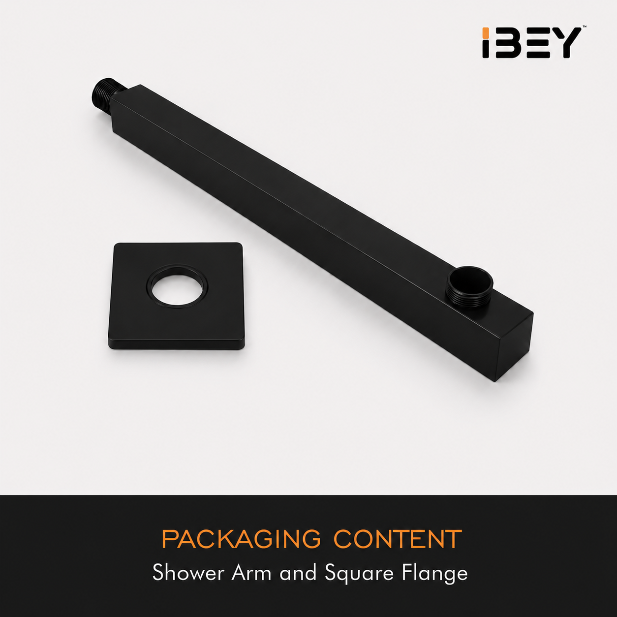 Black Shower Arm Wall Mounted Stainless Steel