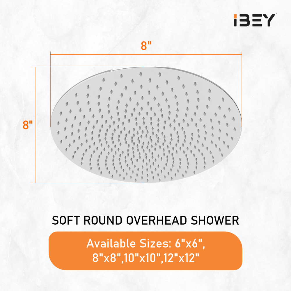 Soft Round Rainfall Shower Head