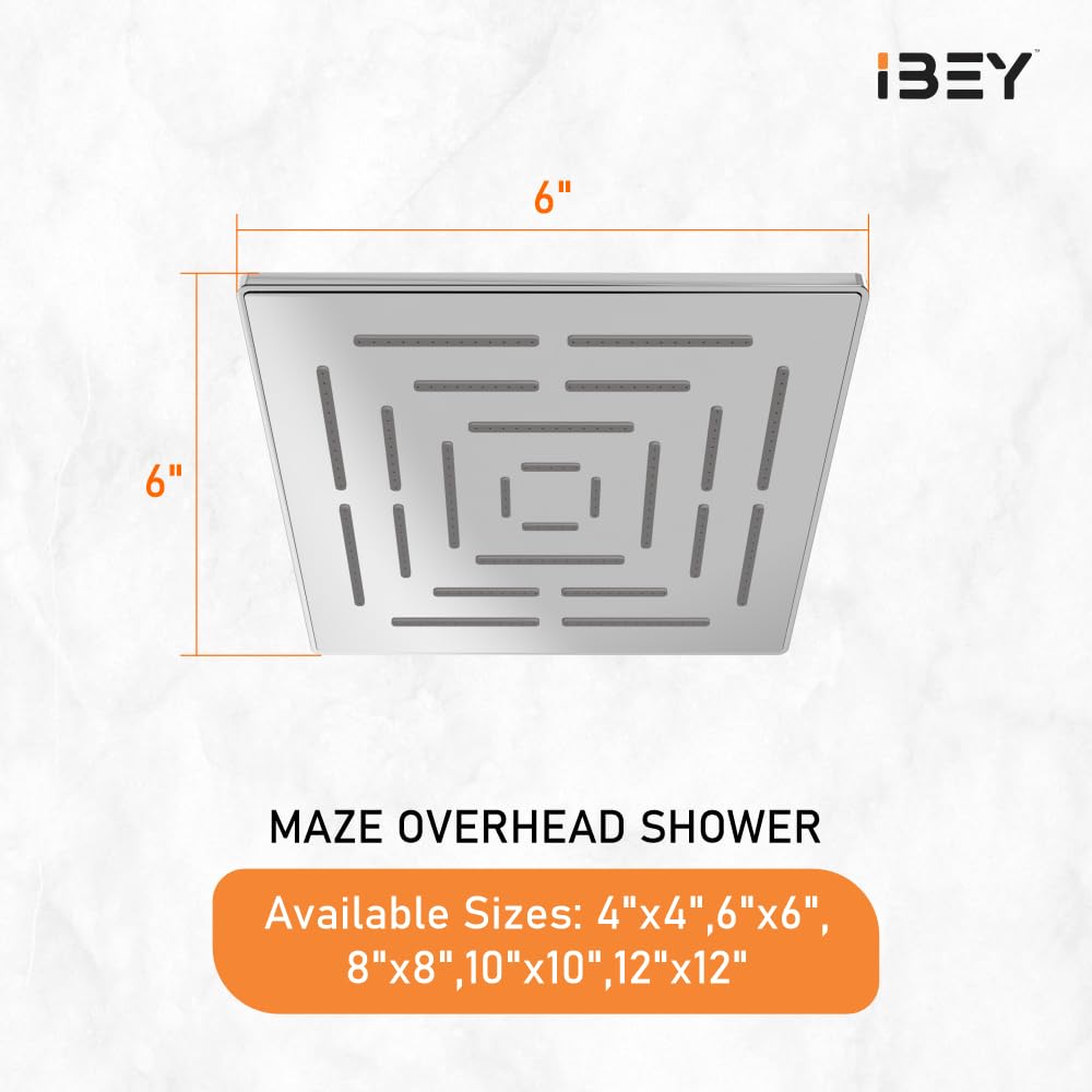 Square Stainless Steel Rain Shower Head