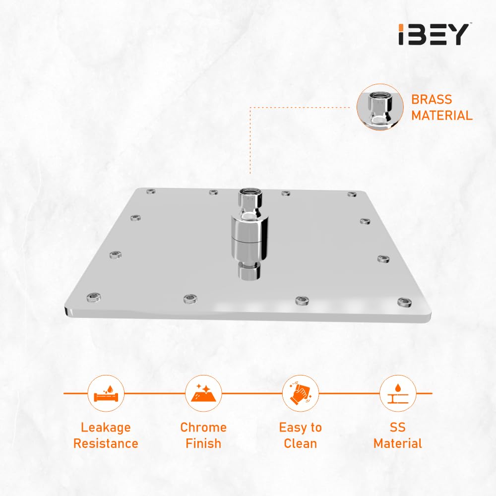Stainless Steel Square Rainfall Shower Head