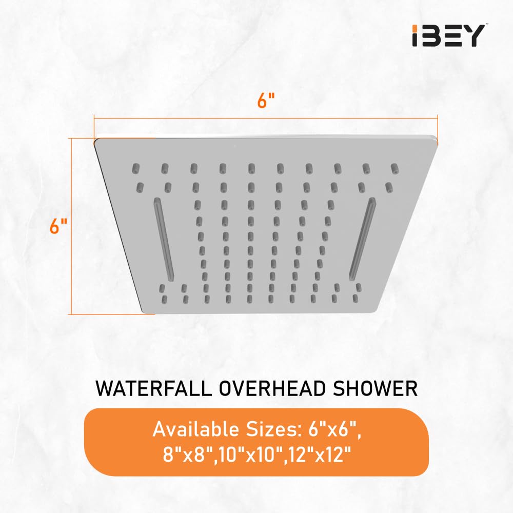 Square Waterfall Rain Shower Head