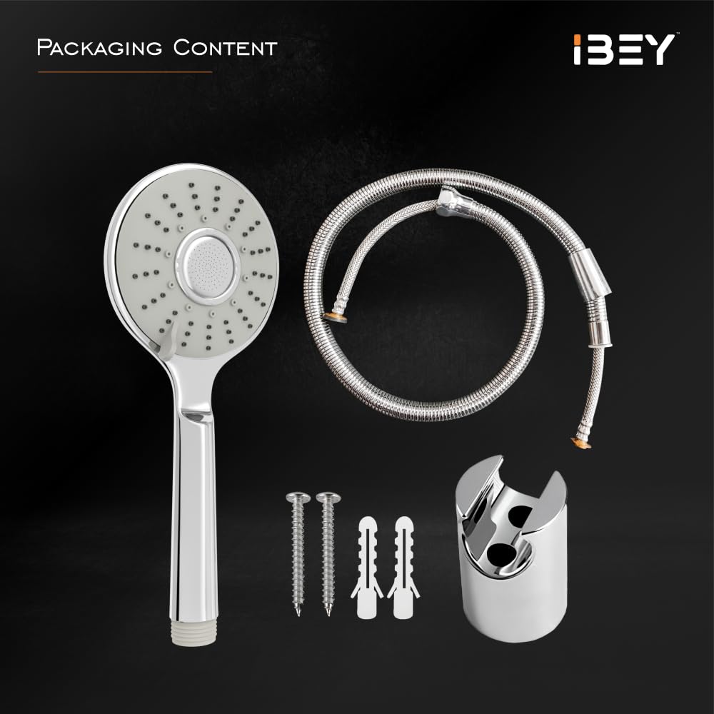 Handheld Shower Head Set With Hose And Wall Hook