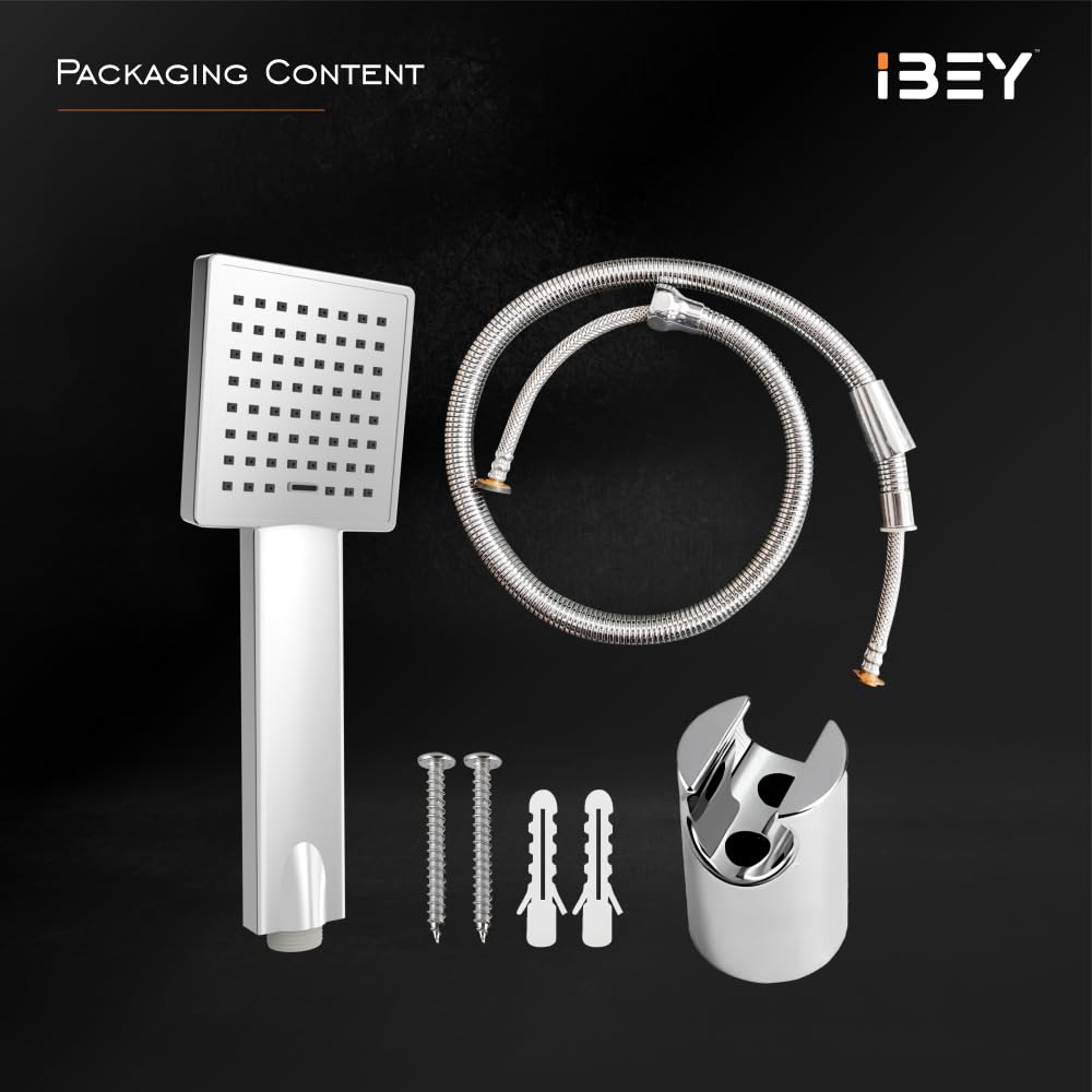 Handheld Shower Head Set With Hose And Wall Hook