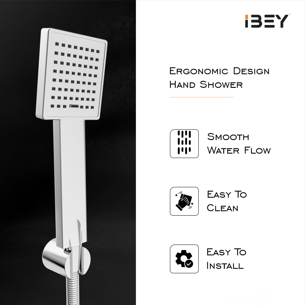 Handheld Shower Head Set With Hose And Wall Hook