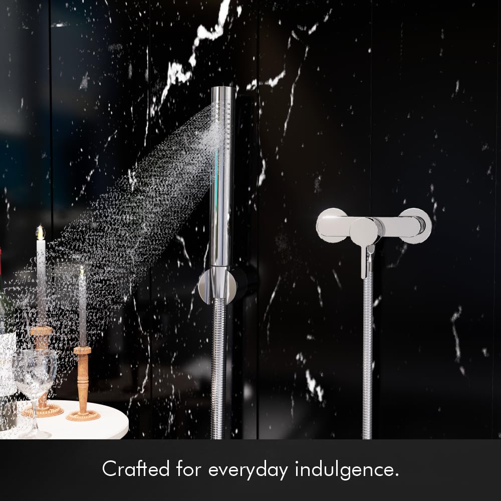 Handheld Shower Head Set With Hose And Wall Hook