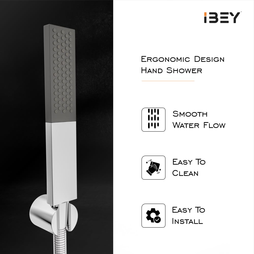Square Handheld Shower Head Set