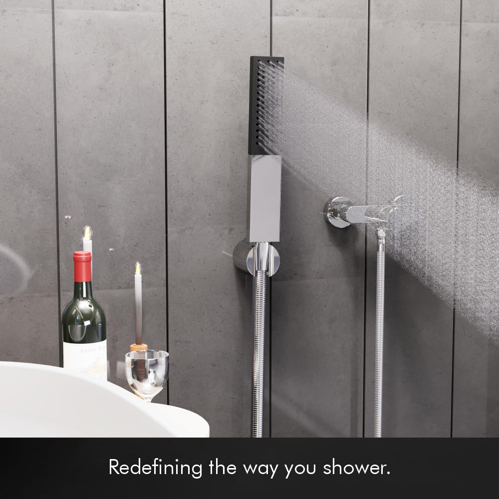 Square Handheld Shower Head Set
