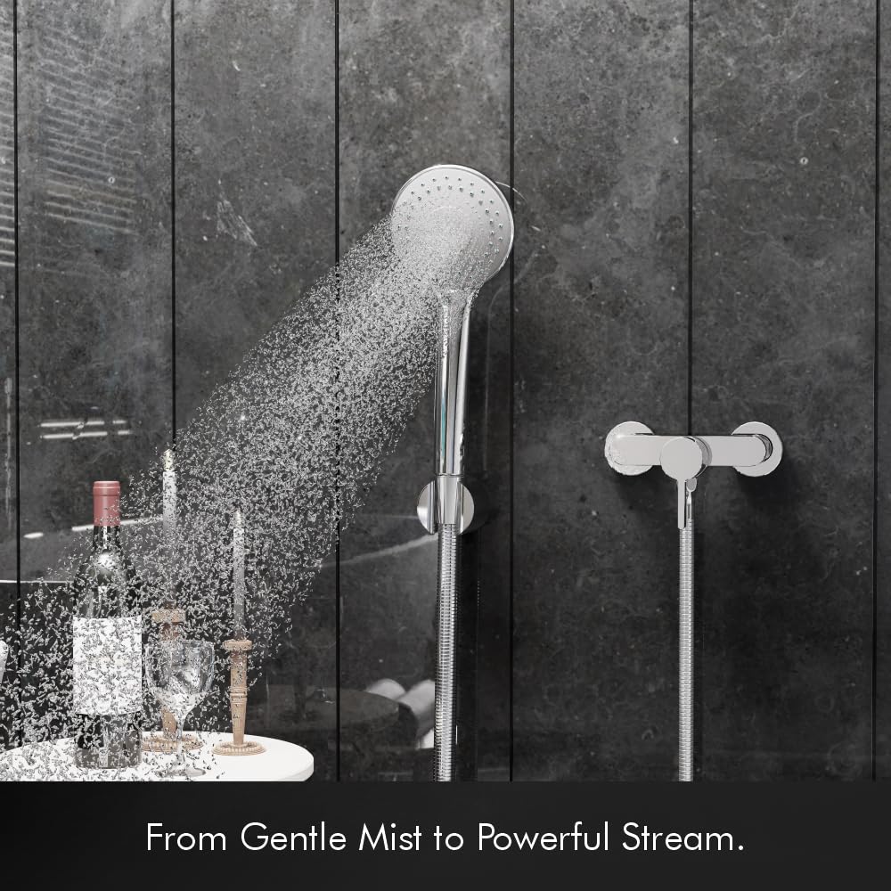 Handheld Shower Head Set With Hose And Wall Mount