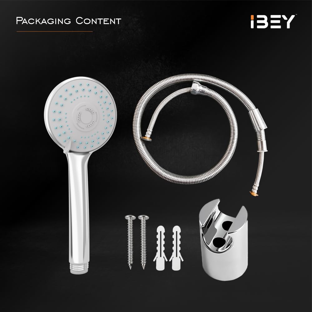 Handheld Shower Head Set With Hose And Wall Mount