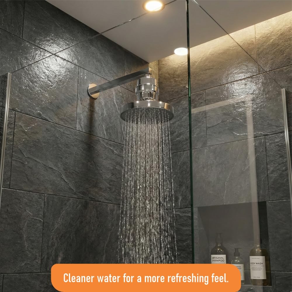 Shower And Tap Filter With Water Softener