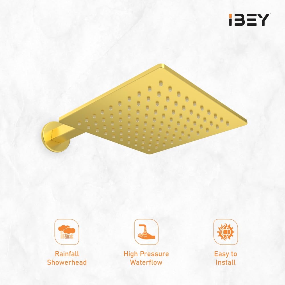 Square Stainless Steel Rainfall Shower Head