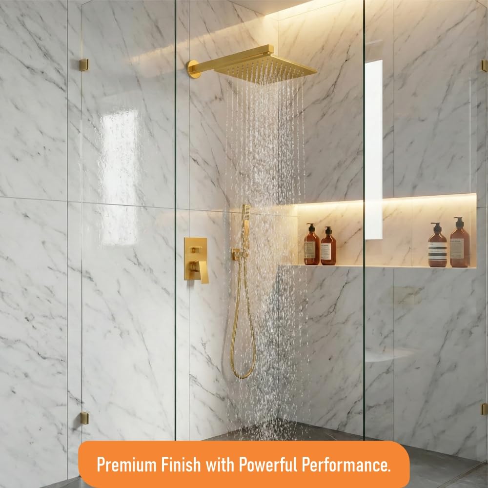 Square Stainless Steel Rainfall Shower Head