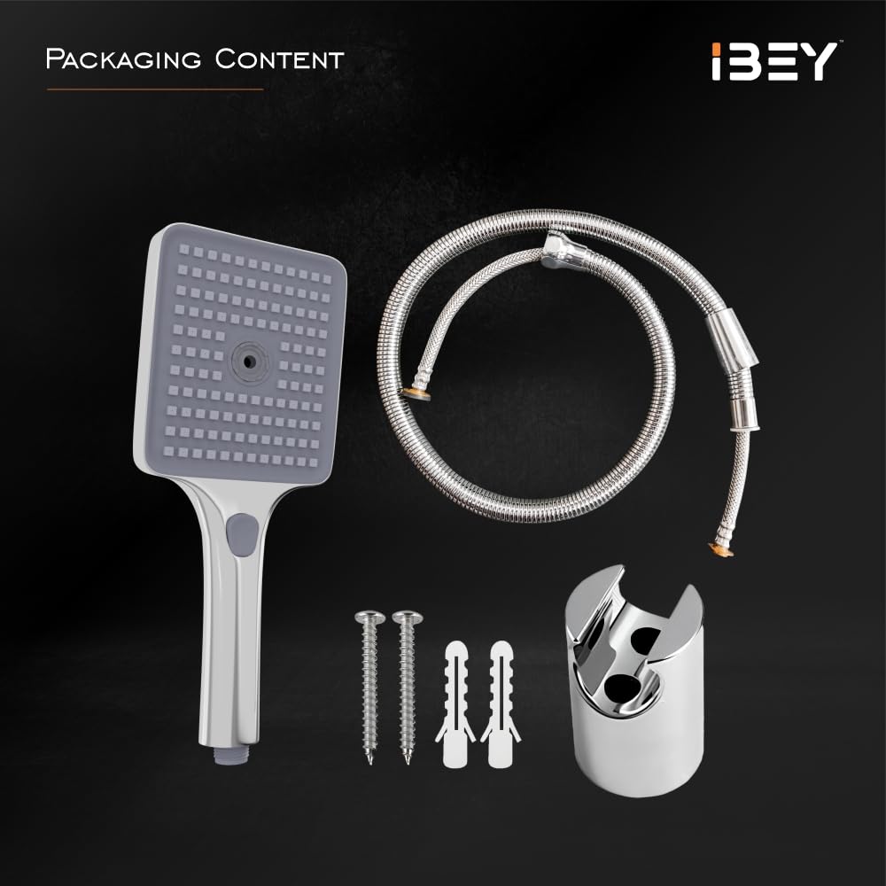 Handheld Shower Head Set With Hose And Wall Hook