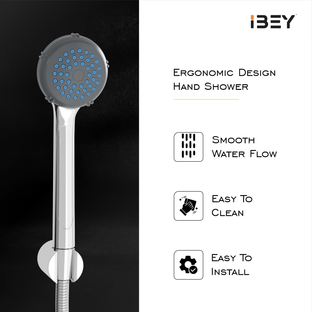 Handheld Shower Head Set With Hose And Wall Hook