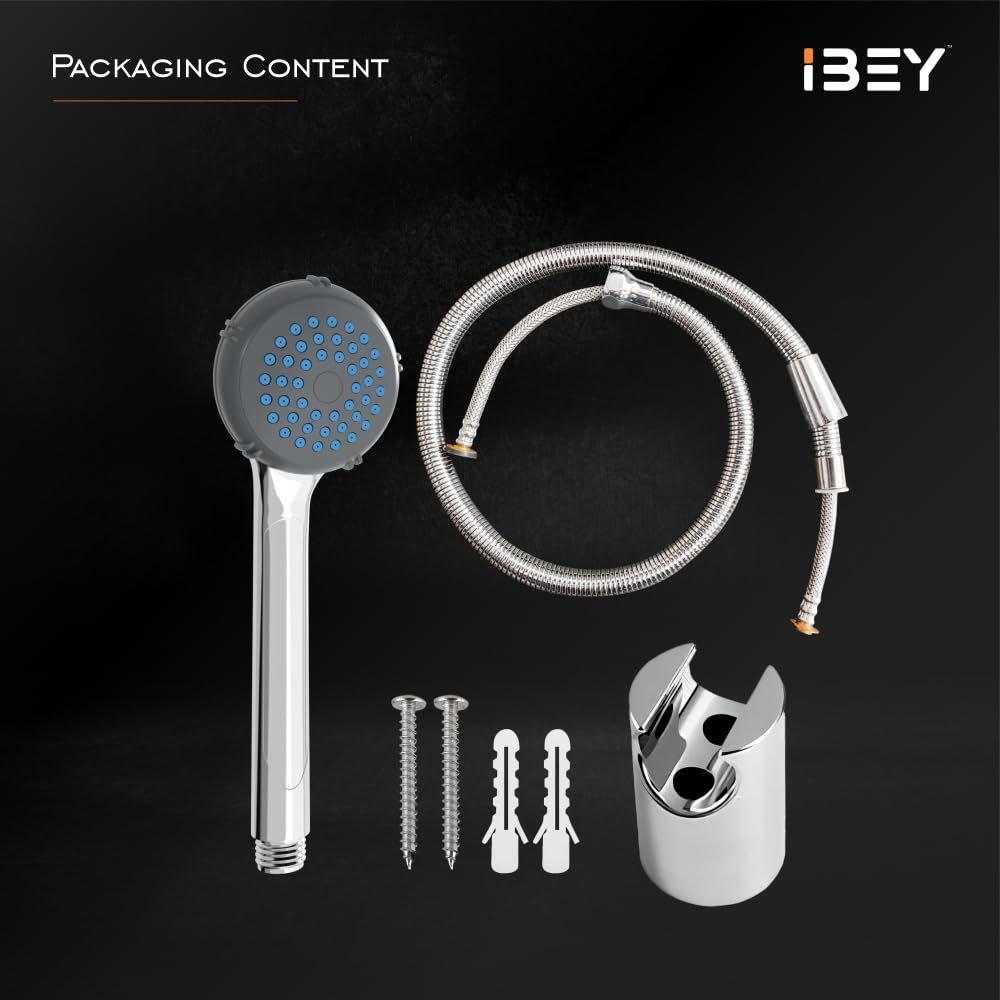 Handheld Shower Head Set With Hose And Wall Hook
