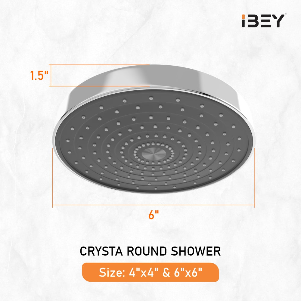 Crysta Round ABS Rainfall Overhead Shower