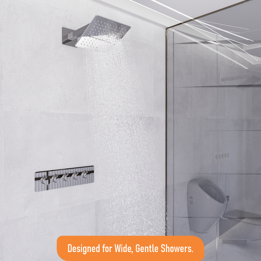 Meta Four Nozzle Stainless Steel Overhead Shower